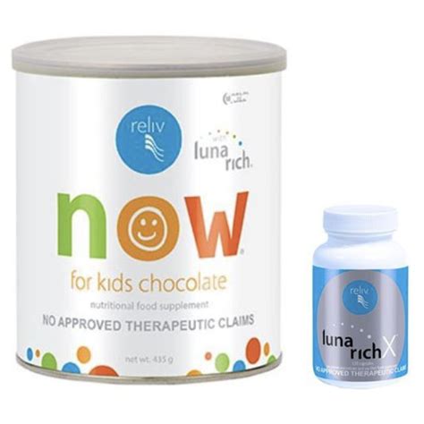 Reliv Now For Kids And Lunarich X Capsule Set Choco Flavor Shopee