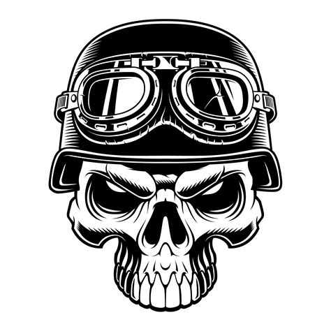 Biker Skull 539240 Vector Art At Vecteezy