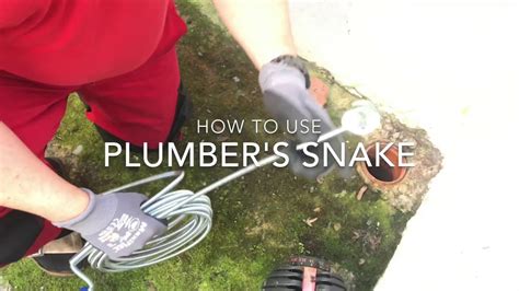 At the end of the snake is a curved hook, which will help break up and grab debris that has accumulated in the pipes. How to use a Plumbers snake to dislodge in plumping clean ...