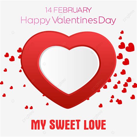 Be My Valentine Card With Red Heart Background Valentine Day 14 Feb