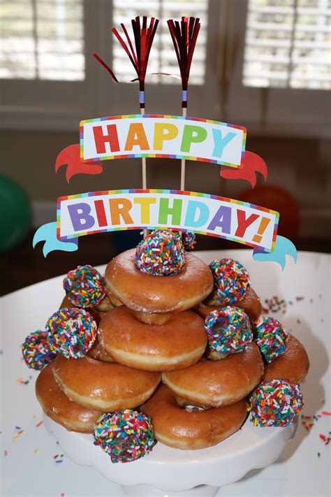 Donut Cake Birthday Cakes Donut Holes Krispy Kreme Alternatives To