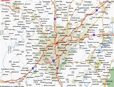 Birmingham Map Travelsfinderscom