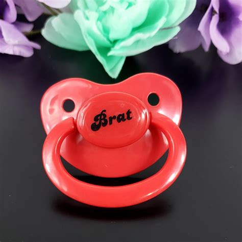 Brat Adult Pacifier Handmade Ddlg Abdl Adult Baby Pacifier Etsy