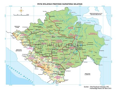 Peta Sumatera Selatan Lengkap Dengan Nama Kota Lamudi The Best Porn