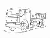 Truck Coloring Dump Trailer Kidsplaycolor Trucks sketch template