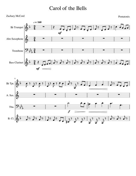 9 scores found for carols of the bells. Carol of the Bells Sheet music for Clarinet, Trumpet, Alto ...