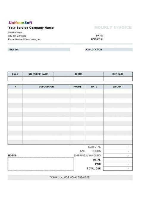 32 Contractor Invoice Template Excel  Invoice Template Ideas