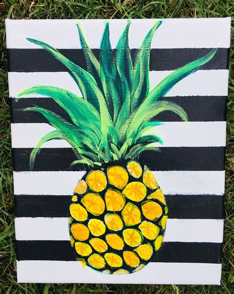 Pineapple Painting On Canvas Pineapple Painting Small Canvas