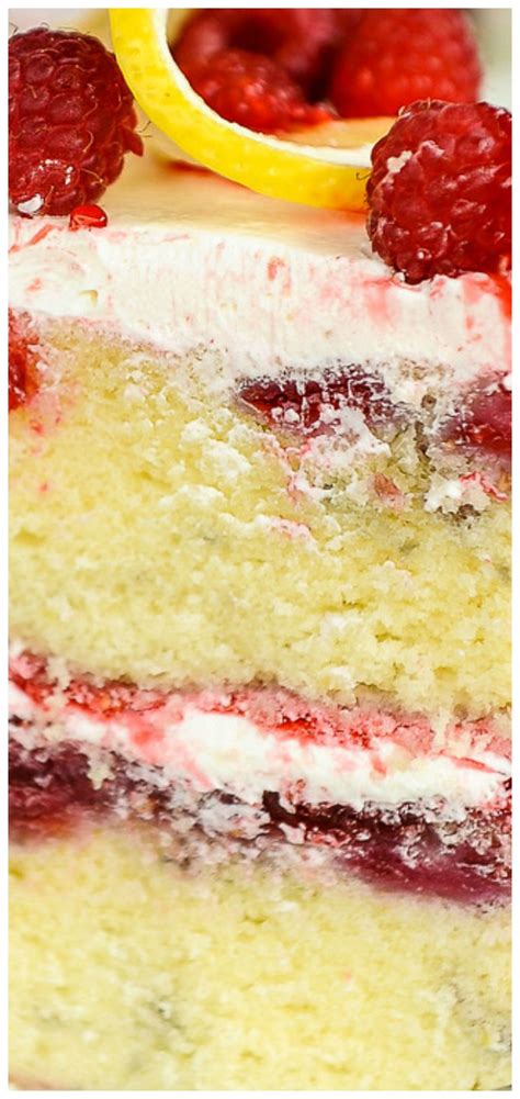 Lemon Raspberry Layer Cake ~ A Delicious Lemon Raspberry Cake That Is