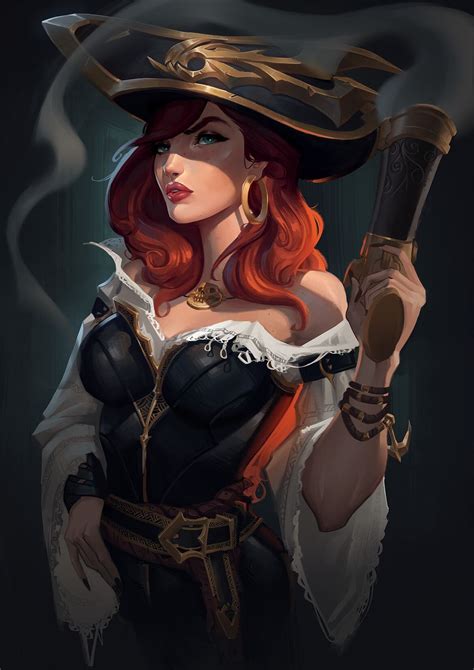 pirate girl miss fortune moba game character [artist damon greenhalgh] league of legends