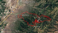 Map of the Halfway Hill Fire 10:34 p.m. July 10, 2022 – Wildfire Today