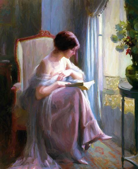 Woman Reading A Book Painting