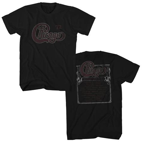 Chicago T Shirt World Tour 72 Chicago Shirt Reissue
