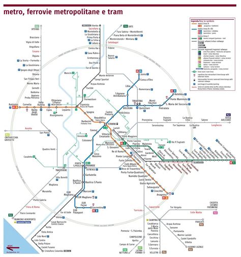 Roma Metro Mapa De Trenes De Roma De Tren Y Metro De Mapa Lazio Italia