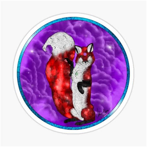 Galaxy Fox Sticker By Brokenremedies Redbubble