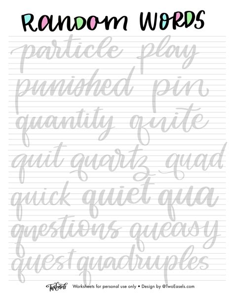 676 Practice Lettering Words With This Brush Lettering Etsy Brush