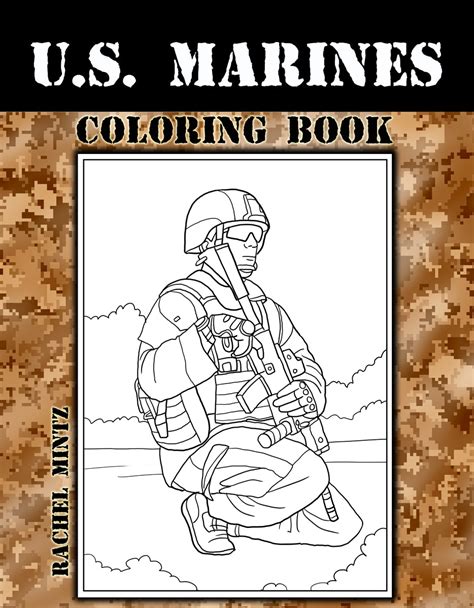 Us Marines Coloring Book Oorah American Soldiers In Military Acti