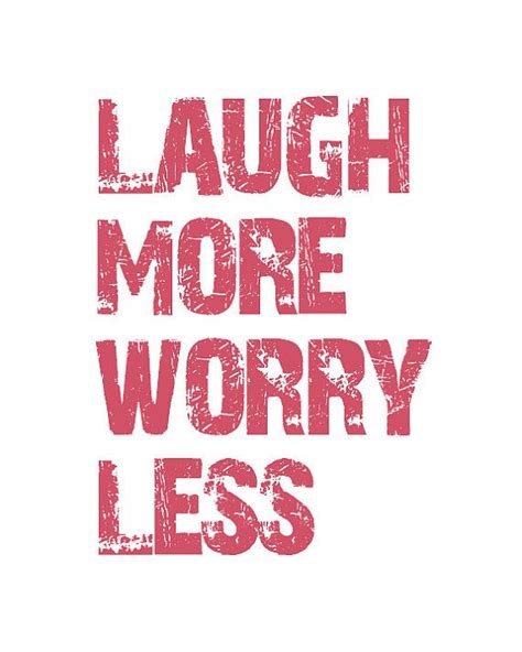 Laugh More Worry Less 8x10 Print Typographic Art By Cjprints 1299