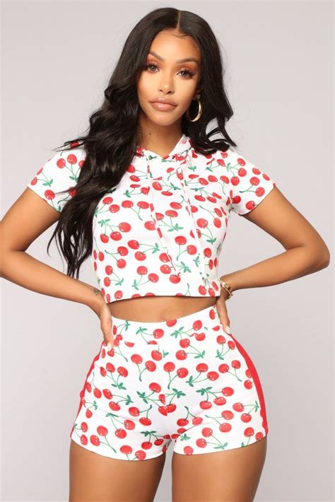 Tying Cherry Stems Lounge Set White Fashion Nova Outfits Fashion Fashion Outfits