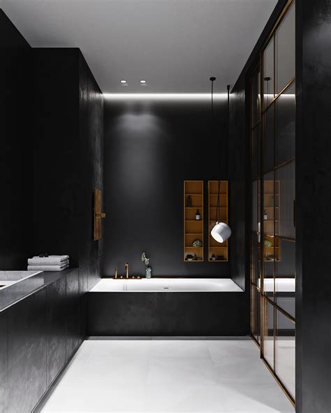 Black Bathroom Interior Design Ideas