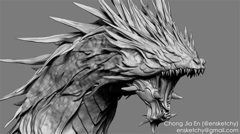 Zbrush Creature Bust Dragon Youtube