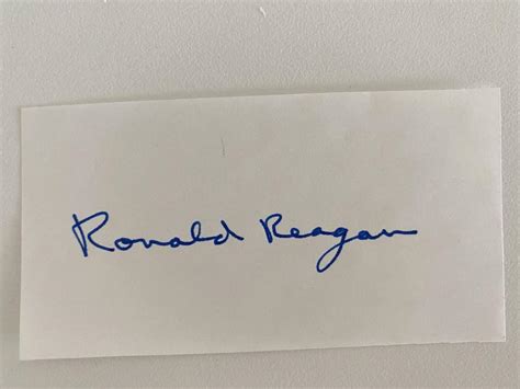 Ronald Reagan Original Signature
