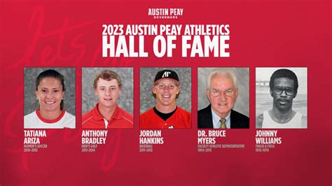 Austin Peay State University Announces APSU Athletics Hall Of Fame Inductees Clarksville