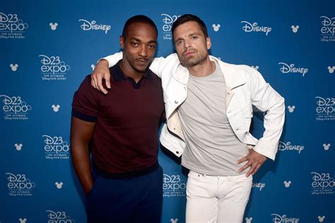 Sebastian Stan And Anthony Mackie At D23 For The Falcon And The Winter