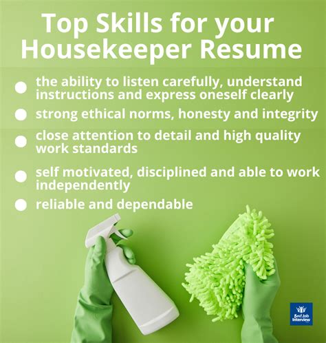 Sample Housekeeper Resume