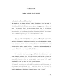 Capitulo Iv El Recurso De Revocaci N Definici N Recurso De