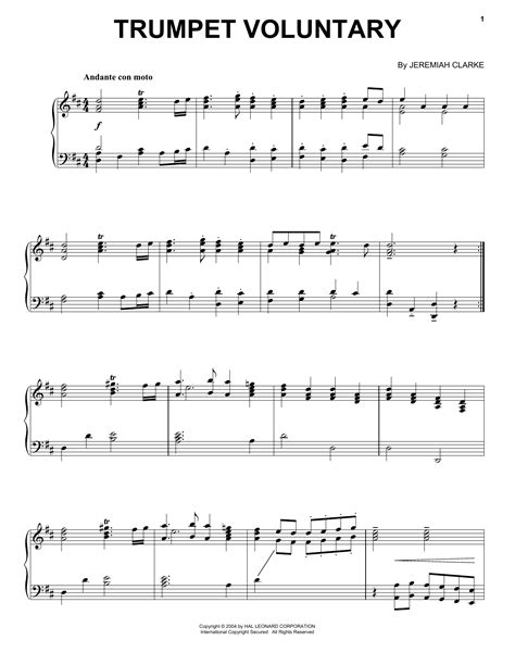 Maybe you would like to learn more about one of these? Trumpet Voluntary | Sheet Music Direct