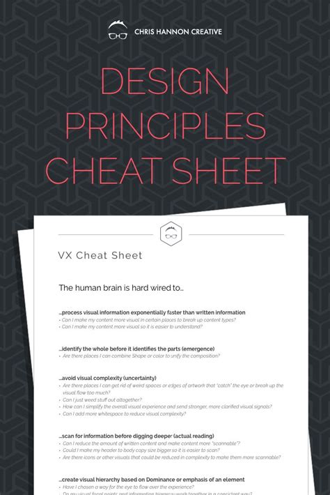 Graphic Design Principles Cheat Sheet — Chris Hannon Creative Graphic