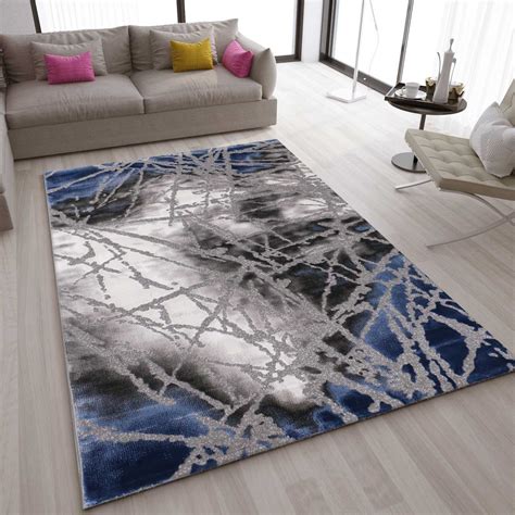 Dieser kauf auf dem onlineweg bietet viele vorteile. Teppich Abstrakt Used Optik in Blau Grau | eBay