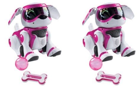 Plush walking bark wag tail dog puppy pet electronic animal toy robotic pet gift. Teksta Pink Robotic Puppy £31.99 @ Argos