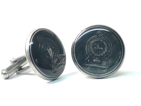Sri Lanka Coin Cufflinks Lion 18mm Etsy