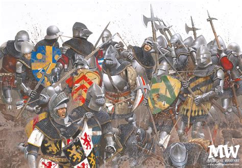 Illustration Of The Battle Of Agincourt 1415 Ce Illustration