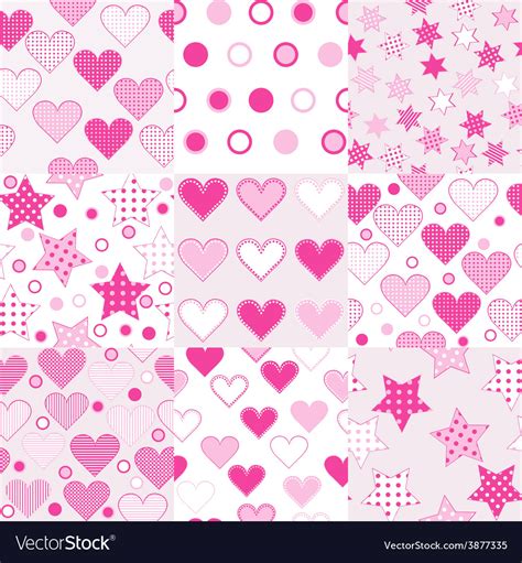 Baby Girl Seamless Background Patterns Royalty Free Vector