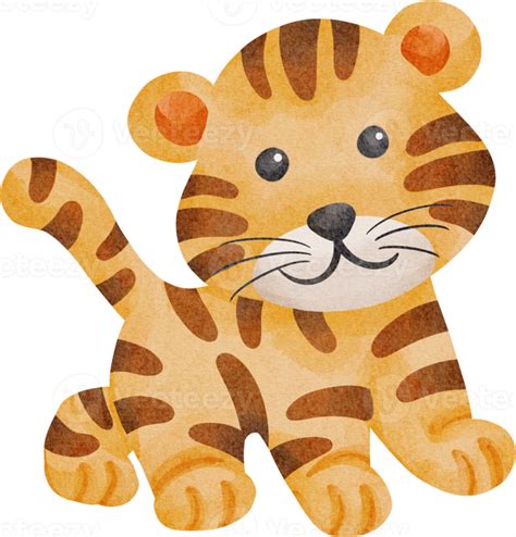 Aquarela De Tigre Fofo 16537345 PNG