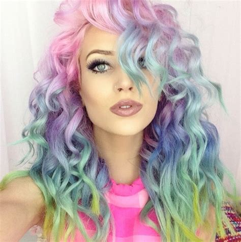 Lets Delve Into The Rainbow Hair Trend Shall We