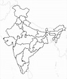 Free Printable & Blank India Map with states in PDF | World Map With ...