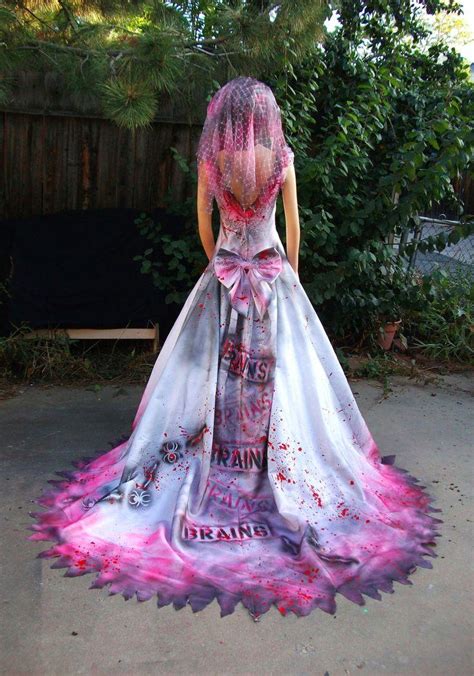 pink brains undead zombie bride prom queen debutante costume 2380543 weddbook