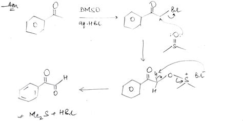 The Reaction Of Dimethyl Sulphoxide With Acetophenone In Presence Of Hbr Gives