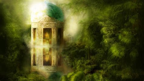 Hidden Temple In The Forest Hd Desktop Wallpaper Widescreen High