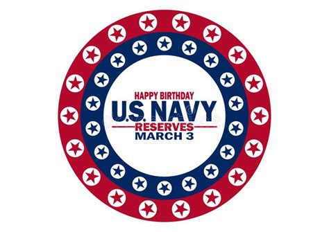 Happy Birthday Us Navy Reserves Stock Illustration Illustration Of
