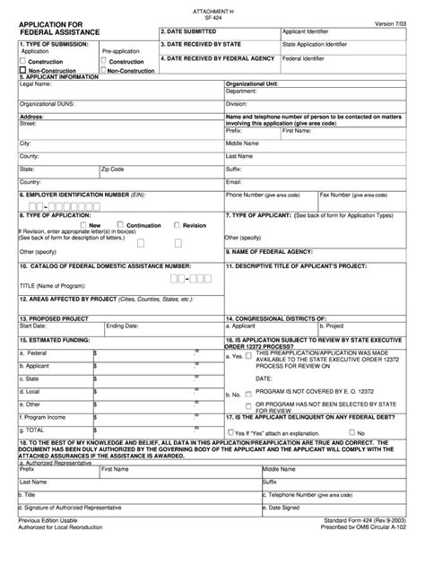 Sf 424 Form Fillable 2023 Fill Out And Sign Online Dochub