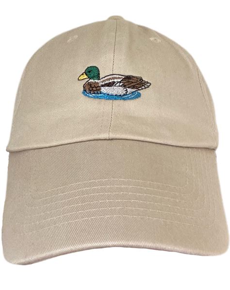 Mallard Duck Embroidered Dad Hat Cap 100 Cotton Etsy