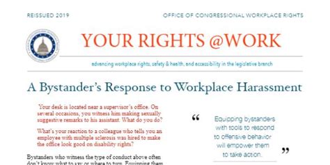 ocwr yourrights work a bystander s response to workplace harassment