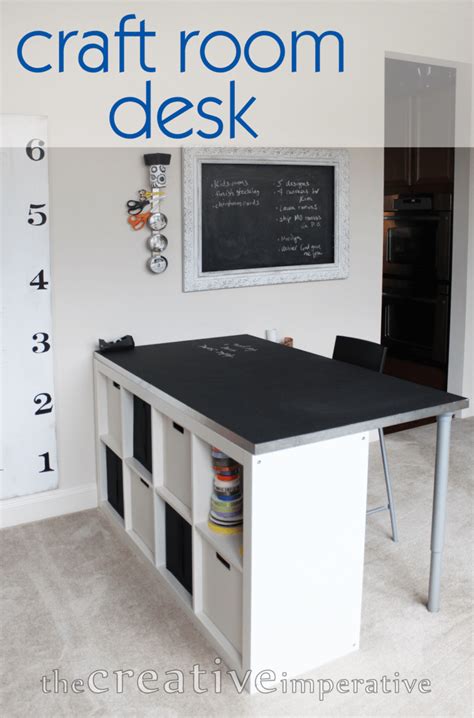 Stationery designer barbara rucci, owner of brucci paper, has plenty of shelving above her work space to display her finished projects. 12 Awesome DIY Craft Tables With Free Plans - Shelterness