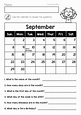 Calendar Worksheets For Grade 2 - Printable Word Searches