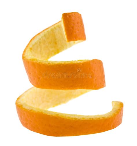 Orange Skin Isolated On White Background Stock Image Image Of Fresh